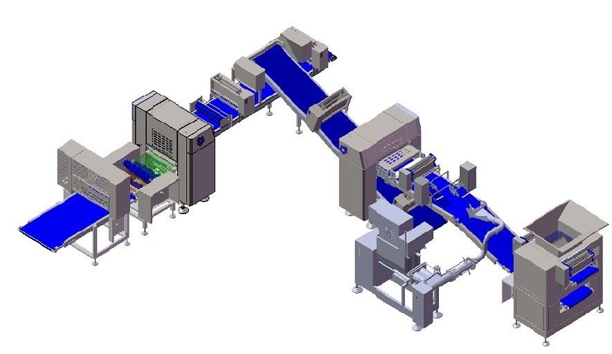 Industrial Puff Pastry Dough Machine Used To Produce Laminated Dough Block